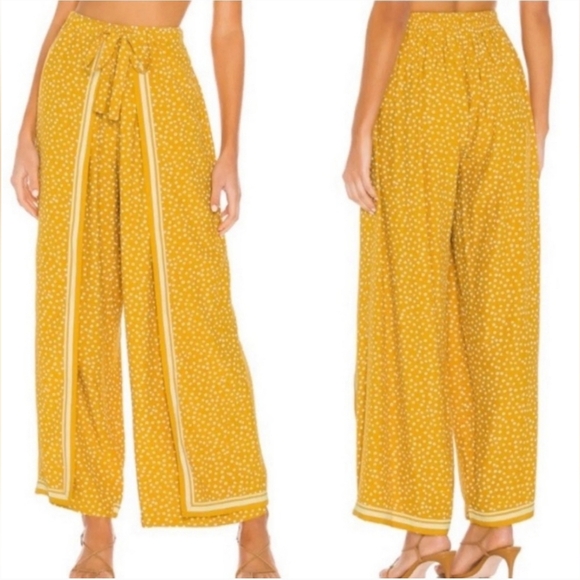 CLEOBELLA, New, Revolve Laura Marigold Tie Waist Wide Leg Pants, Size Small - Picture 1 of 11